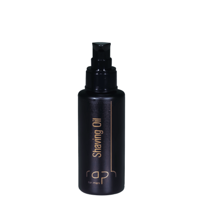 raph for men Shaving Oil 100ml – transparentes Rasieröl für präzise Rasuren und ein sanftes Rasurgefühl. Ideal für exakte Konturen und Teilrasuren. Enthält Kamillenextrakte zur Beruhigung, grünen Tee und Aloe Vera für Feuchtigkeitspflege. Silikonfrei, parabenfrei, vegan und dermatologisch getestet.
